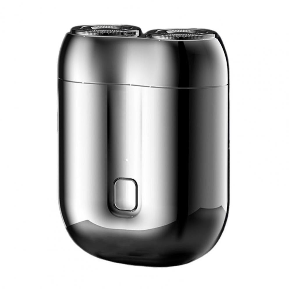 

Електробритва з двома головками Міні-тример для бороди Нові роторні бритви Для чоловіків срібний