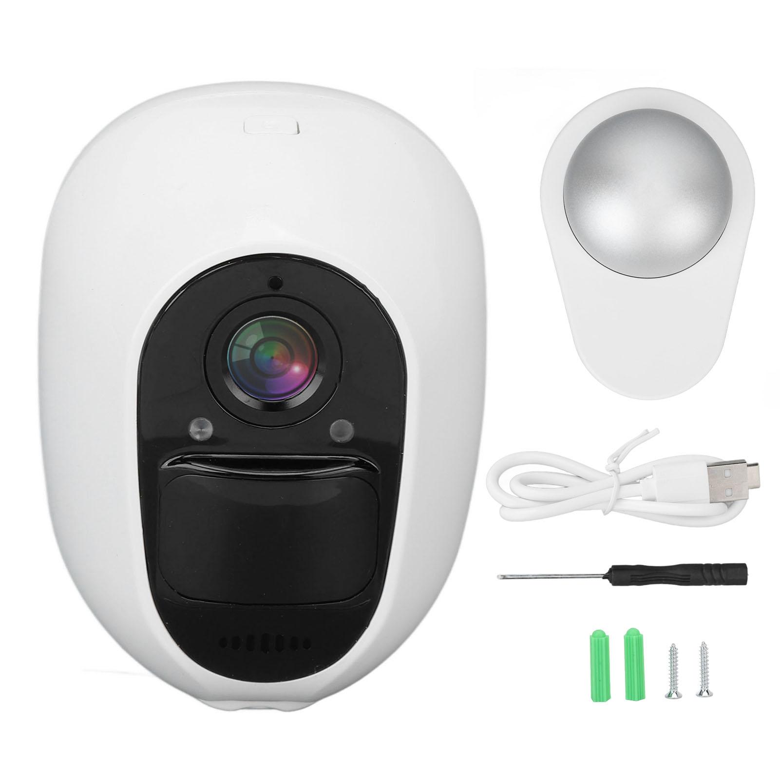 

Wireless Smart Camera 1080P WiFi Outdoor Video Camera 120 Degree Viewing Angle Waterproof for білий