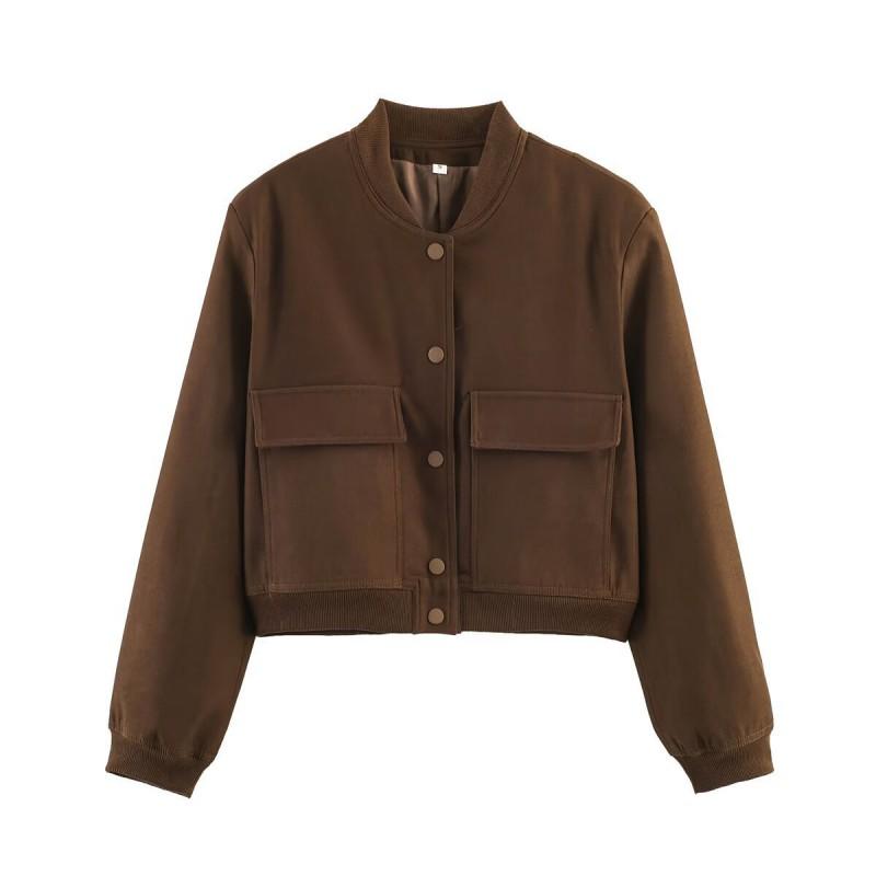Womens Oversized Casual Jacket With Large Pockets Streetwear Style Lightweight Layering Outerwear In Multiple Solid Colors
