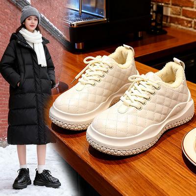 Winter Fluffy Shoes Women's Winter New Fashion Versatile Velvet Bean Warm Cotton Shoes