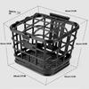 1 Set Große Kapazität Anti-Extrusion Fahrrad-Frontkorb Schwarz PC Abnehmbarer Fahrradkorb Mit Deckel Für Elektrofahrrad