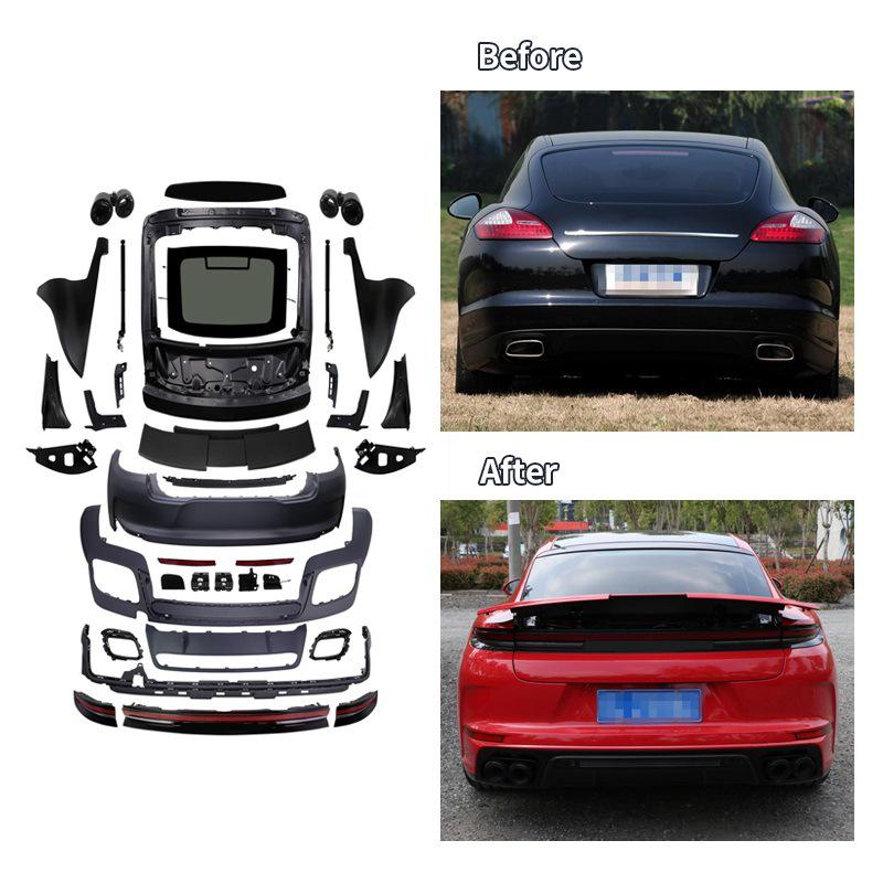 Panamera 970 to 976 Bumper Upgrade Kit: Replica Headlights & Taillights