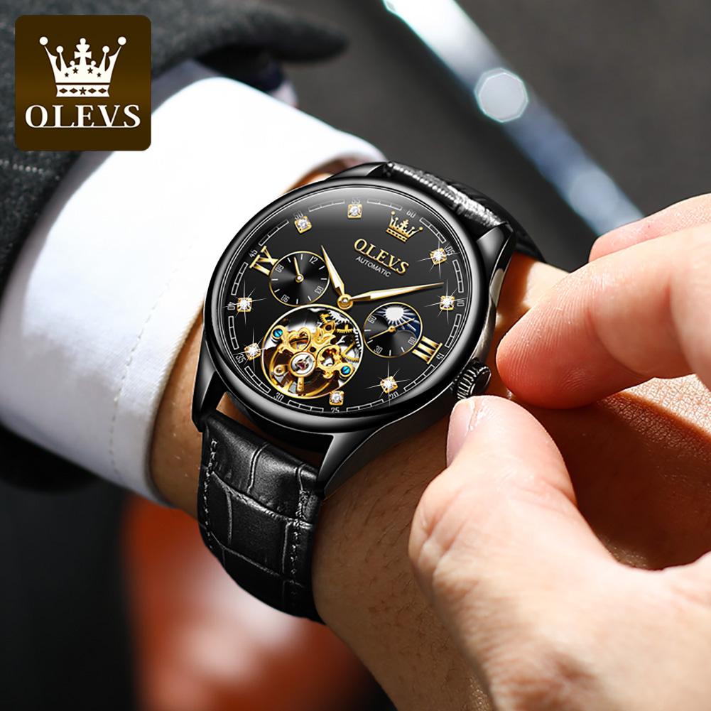 OLEVS  3601 Top Brand Luxury Sport Oem Luxury Custom Automatic Mechanical  Luxury Wrist Watch for Men Automatic Watch