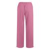 Damen 9-Hosen Lässige, lockere, hohe Taille, Baumwoll-Leinen, lange Hosen mit weitem Bein und Taschen