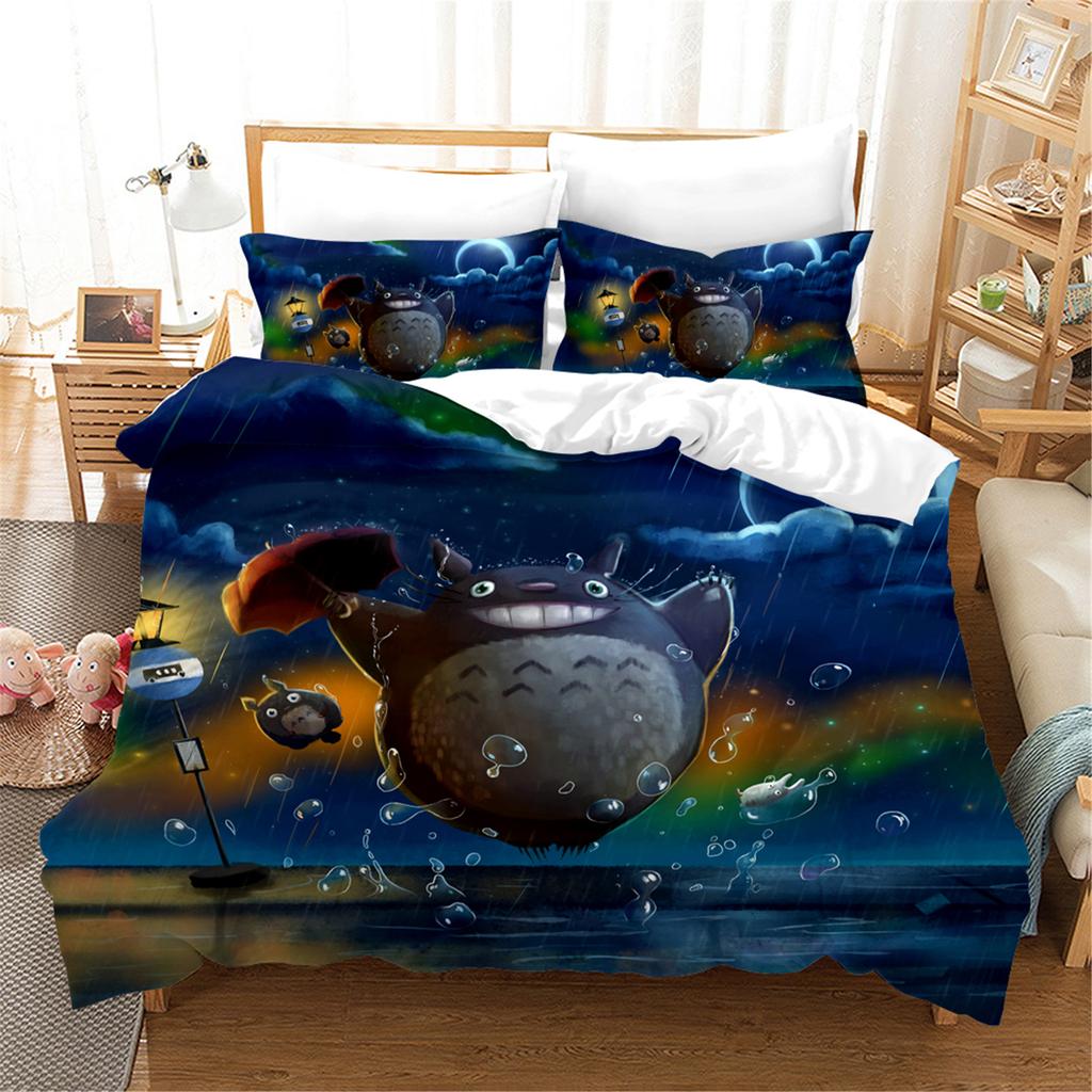 Anime Home Bedroom Comforte Nordic Polyester Material Suitable for Children and Adults 3-piece Set