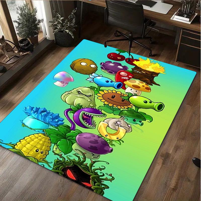 1 Stück Pflanzen V.S. Zombies Teppich - Heimteppich Büro Dekorativer Teppich Für Wohnzimmer Schlafzimmer Fußmatte Boden Teppich Computer Stuhl Bereichsteppich