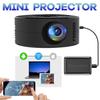 LED Projektor Mini 1080p HD Hjemmekino Bærbar Hjemmefilmprojektor USB Strøm