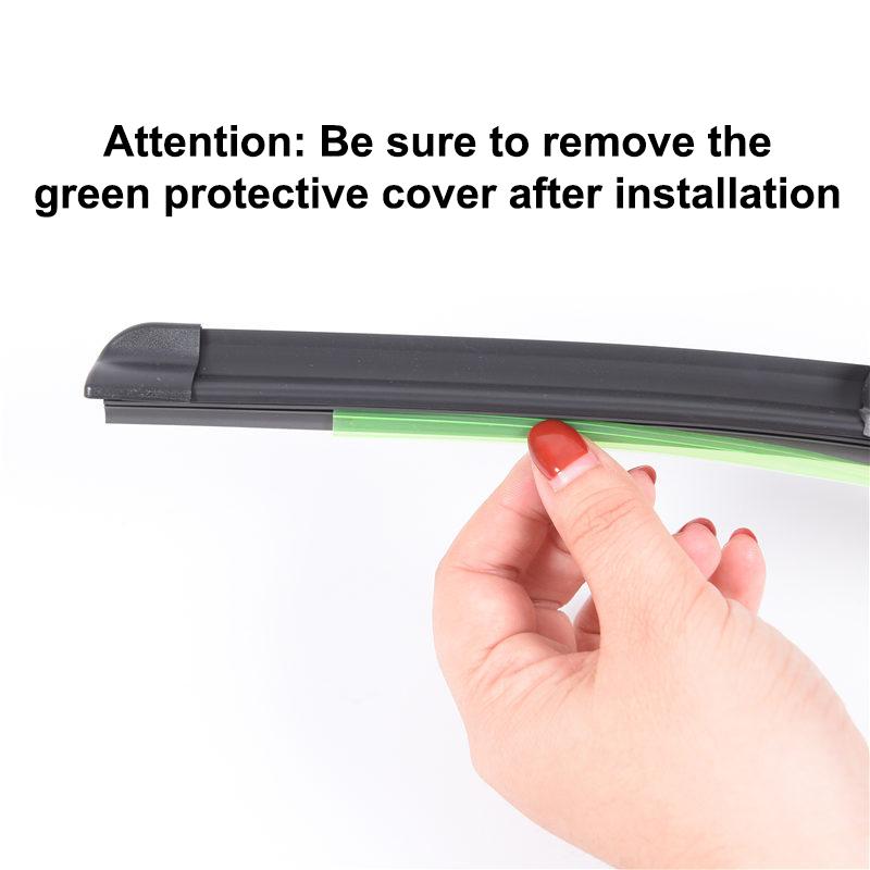 1Pc Car Windshield Wiper Blades Hook Universal Soft Rubber Frameless Bracketless Car Wipers 14" 16" 18" 19" 20" 21" 22"