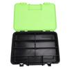 Double Layer Lure Box with Divider Panels Portable Fishing Tackle Storage Organizer for Lines Hooks Lures Green