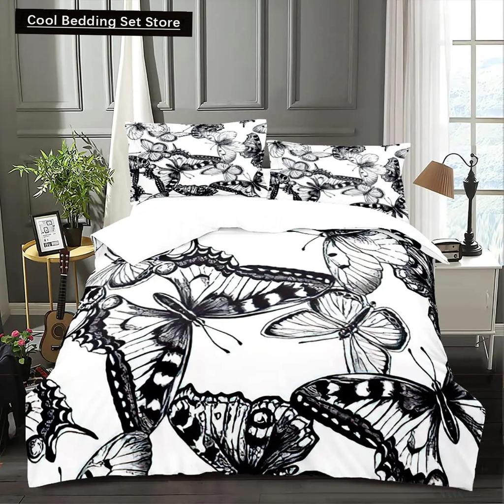 Kids Children Crib Duvet Cover Pillowcase Galaxy Butterfly Bedding Set for Baby Girls Princess King Queen Polyester Quilt Cover
