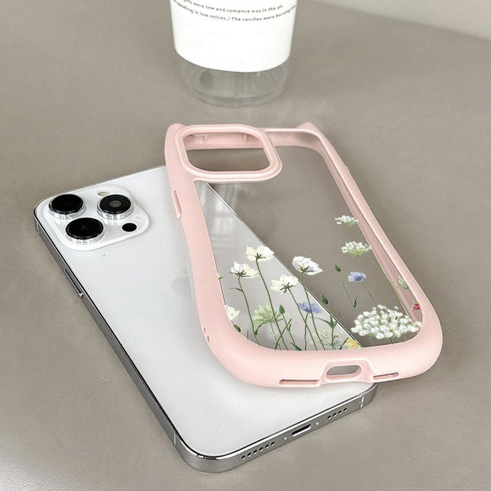 Мягкие чехлы для телефонов с кошачьими ушками для iPhone 16 15 13 12 11 Pro Max 14 Plus — фото 7