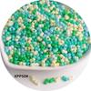 2x4mm Solid Color Glass Peanut Beads for DIY Jewelry & Hair Accessories