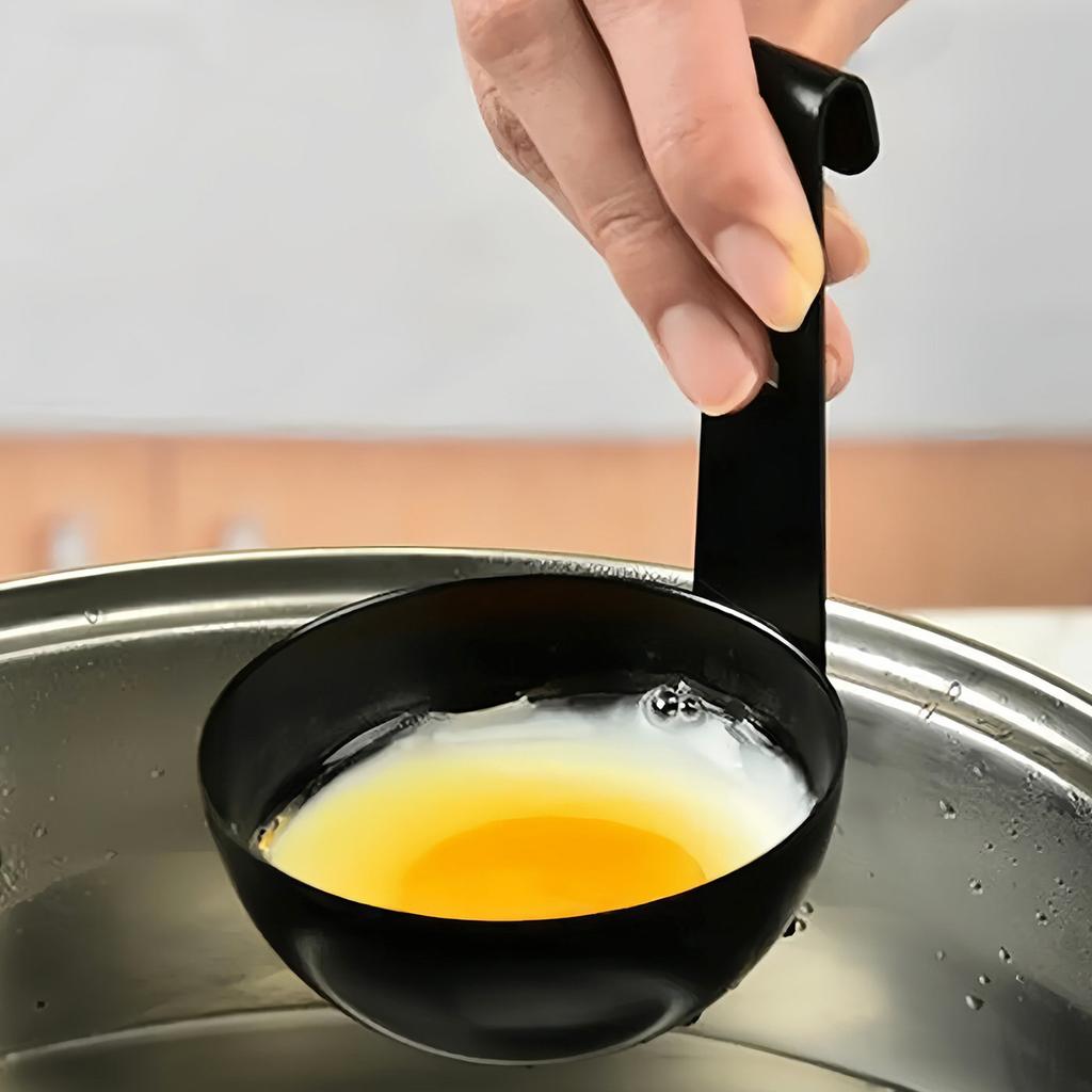 Ear-hanging poached egg cooker Household stainless steel boiled egg artifact Breakfast egg soup separation Steamed egg spoon