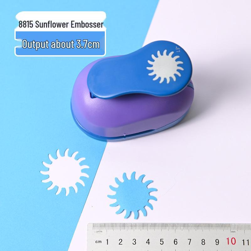 Children's DIY Embossing Machine: Easy Large Flower Punch for Kindergarten Craft and Paper-Cutting Projects