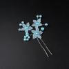Korean Frosted Flower Pearl Hairpin & Comb Set for Brides