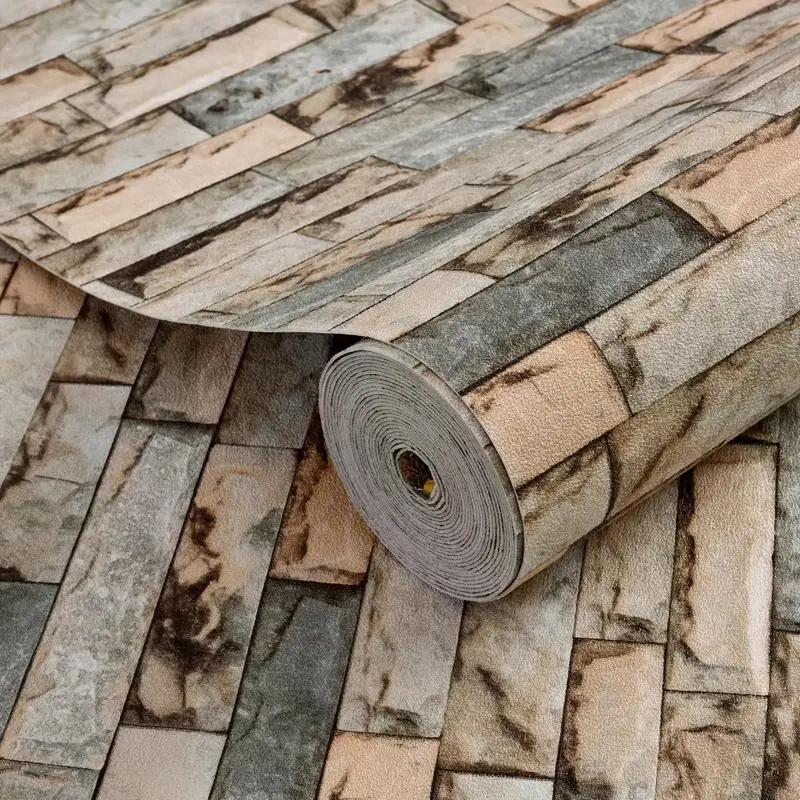 Zesílená extra dlouhá suchá lepicí tapeta, samolepky na zeď se vzorem retro cihel, samolepicí kontaktní papír, oloupni a nalep, wat