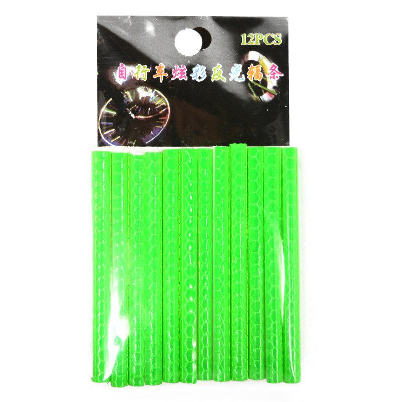 12Pcs Bicycle Lights Wheel Rim Spoke Clip Tube Safety Warning Light Cycling Bike Strip Reflective Reflector Bicycle