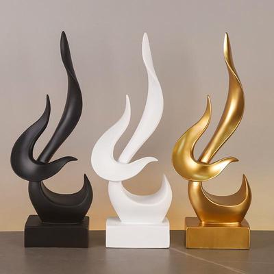 "Ozdoba s ptákem zlatého plamene - moderní pryskyřičná dekorace do domácnosti, vinárny nebo kanceláře"