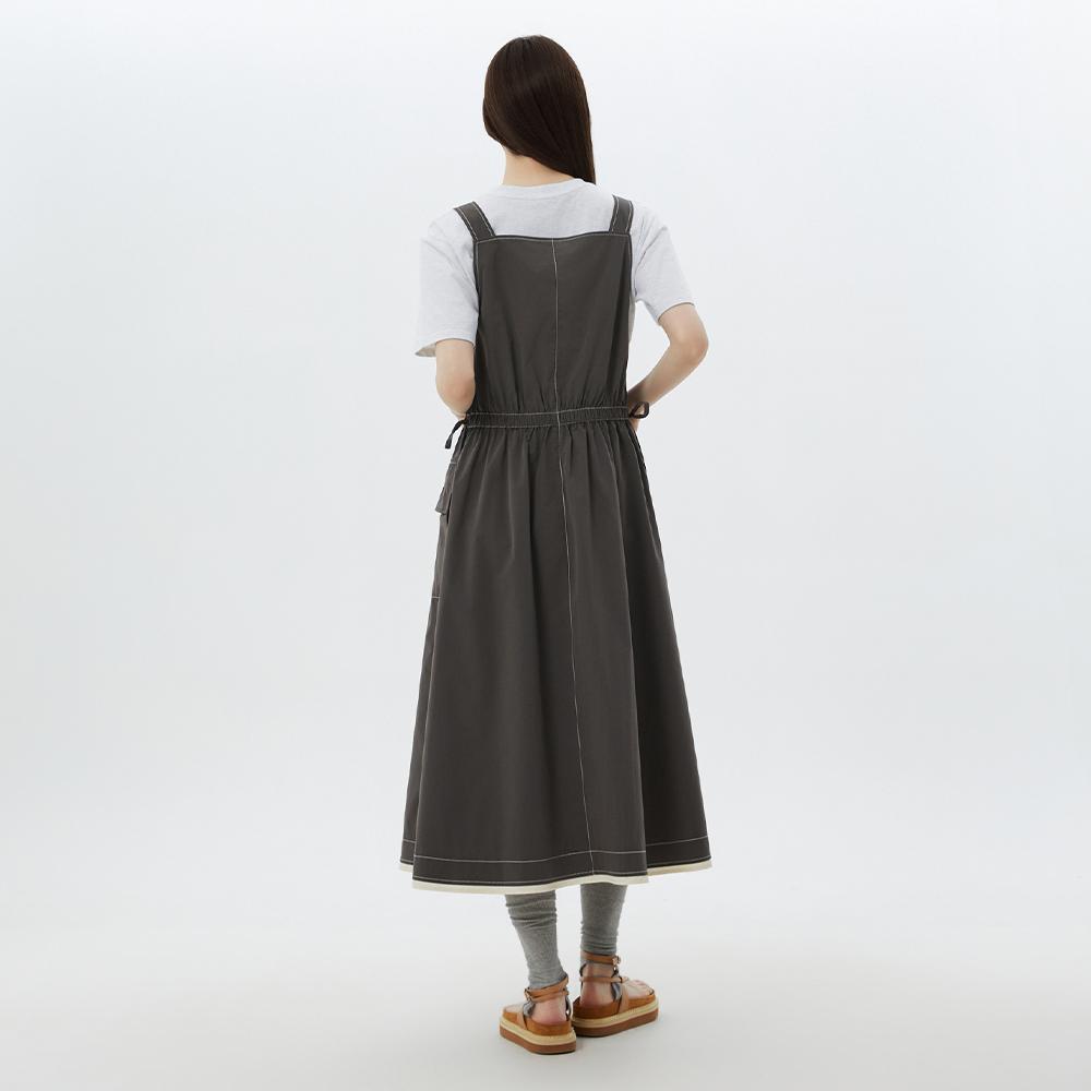 Rap Contrast Hem Overall Dress As2Wo466