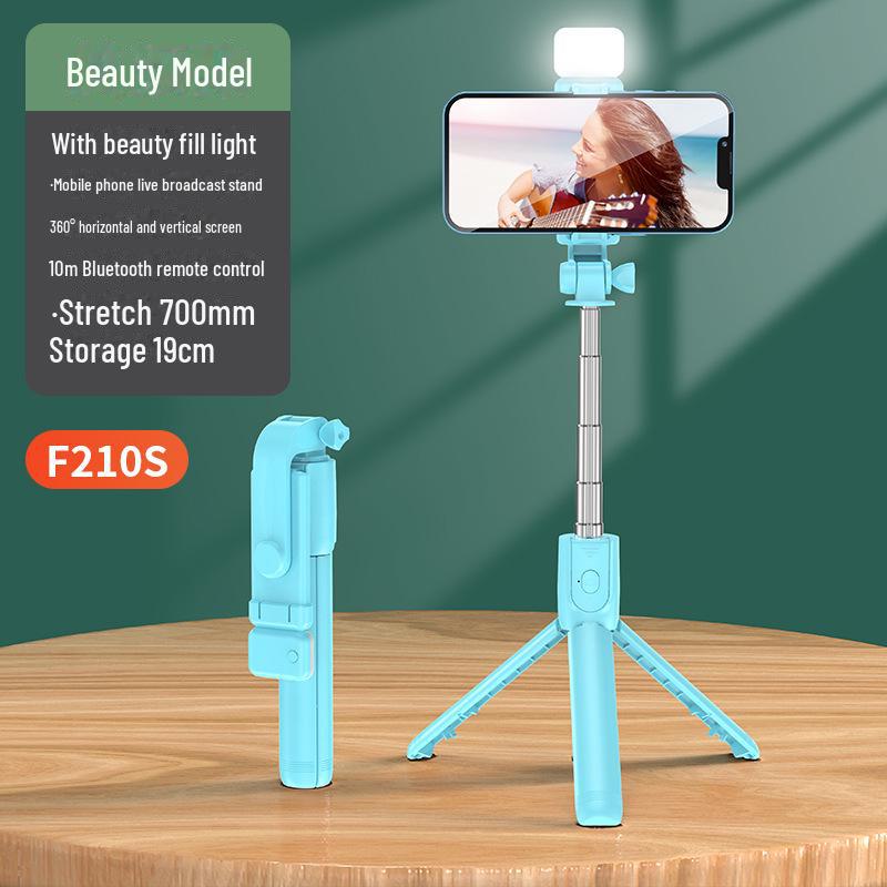 Portable Mini Bluetooth Selfie Stick with Tripod & Fill Light for Mobile Photography