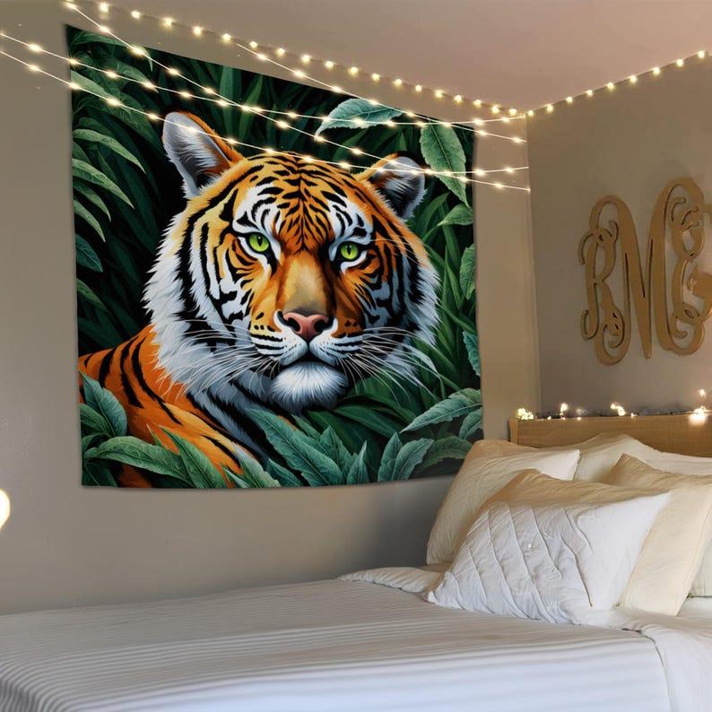 tiger tapestry 75x100 чёрный
