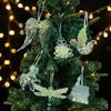 Green Christmas Tree Crystal Pendant Ornament for Festive Window Décor