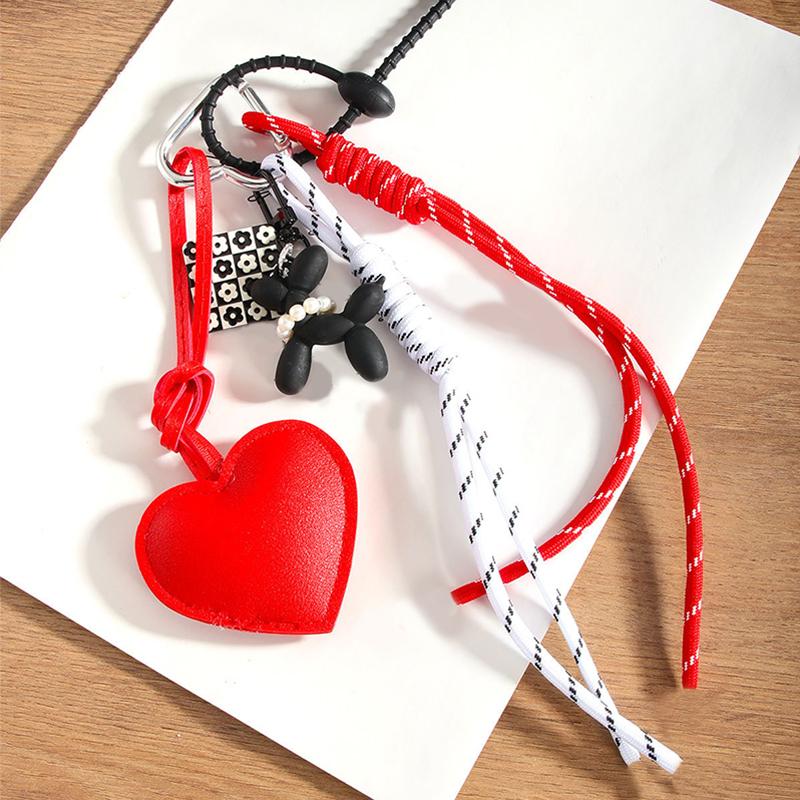 Bag Charm Luxury Charm Tassel Love Pendant Handmade Creative Pupy Cute Pendant Bag Accessories