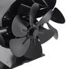 Heat Powered Stove Fan Efficient Airflow Protective Cover Aluminum Stove Fan 270 Degree Blowing 3 Heads With Handle For Gazebos