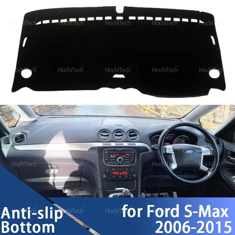 Car Dashboard Cover Mat for Ford S-Max 2006-2015 Auto Dashboard Cover Dash Mat Board Pad Carpet Dashmat Anti-UV Mats