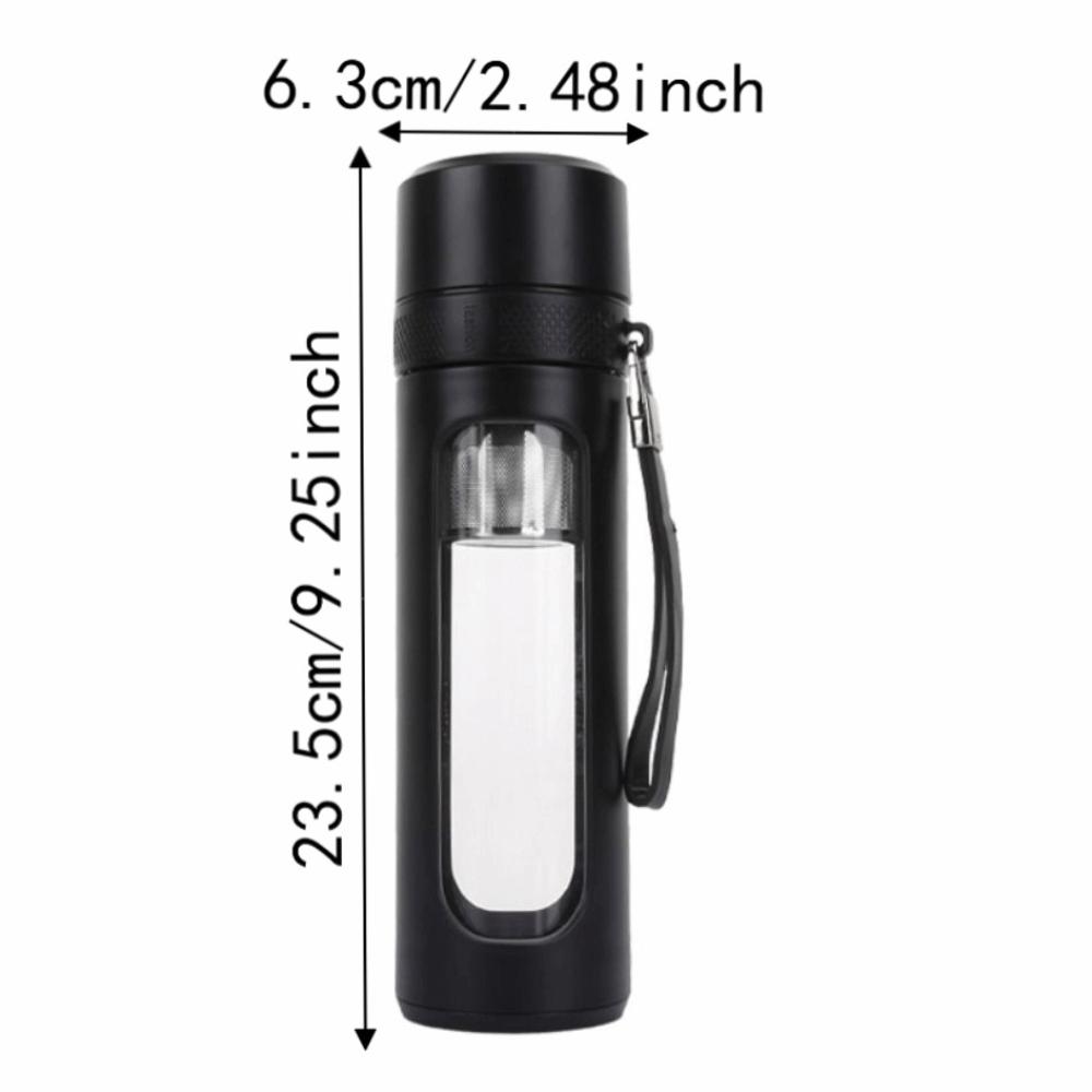 One Click Opening Tea Separation Cup Anti-Scald Infuser Tumbler Glass Water Bottle Office Home Use