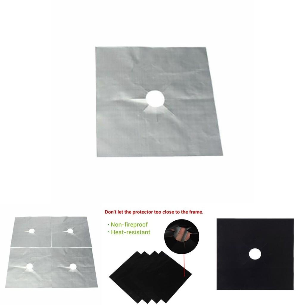 Durable Fiberglass Stove Protector Pads For Gas Stoves In Classic Black
