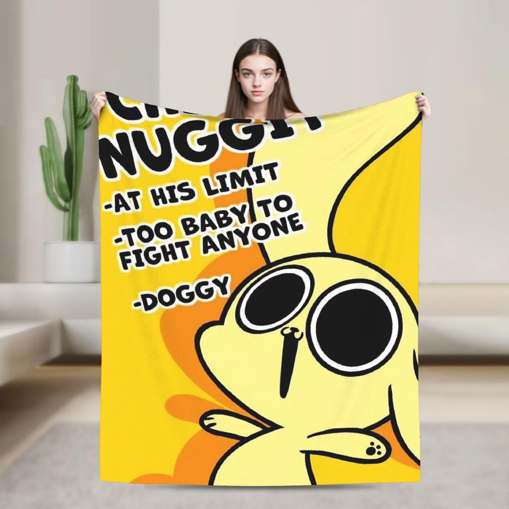 Chikn Nuggit Cartoon Anime Super Weiche Decke Plüsch Überwurfdecke Bequeme Outdoor Flanell Bettdecke Sofa Bettbezug