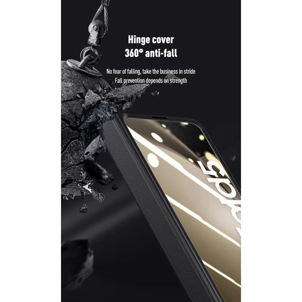 Bracket Case for Samsung Galaxy Z Fold 6 5 4 Fold 5 Front Screen with Film Protection Shockproof Fashion Hinge Skin Feel Cover