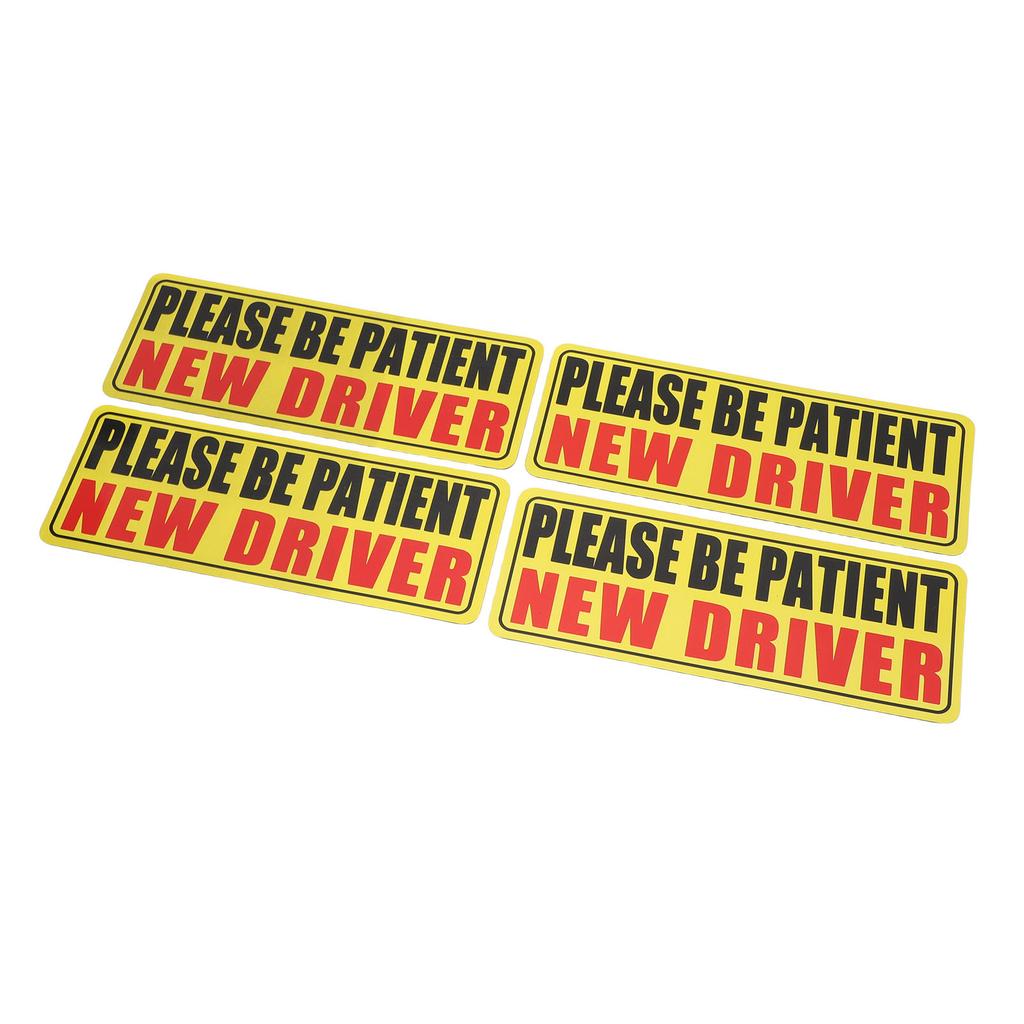 4 Stück Bitte Geduld Neuer Fahrer Magnet Wetterfest Wiederverwendbar Reflektierender Neuer Fahrer Aufkleber