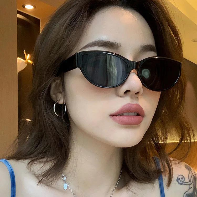 

New Cat Eye Sunglasses Women Oval Glasses Vintage Elliptic Sun Glasses for Female Shades Female Eyewear Gafas De Sol Mujer чёрный