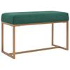 Day and Night - Day and Night Bench 80 Cm Green Velvet