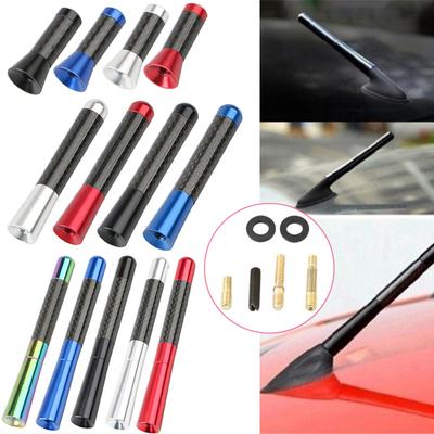 3,5 cm/8 cm/12 cm Universal-Auto-Kurze Radioantenne Carbonfaser Schwarz Autodachantenne Radioantenne FM/AM Metall-Empfangsantennen