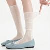 Summer Lightweight Ankle Socks - Children's Wavy Diamond-pattern Long Stockings - Versatile and Simple Half-length Socks