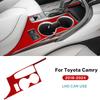 Real Soft Carbon Fiber Sticker For Toyota Camry 2018      2024 LHD Car Gear Shift Panel Interior Accessories