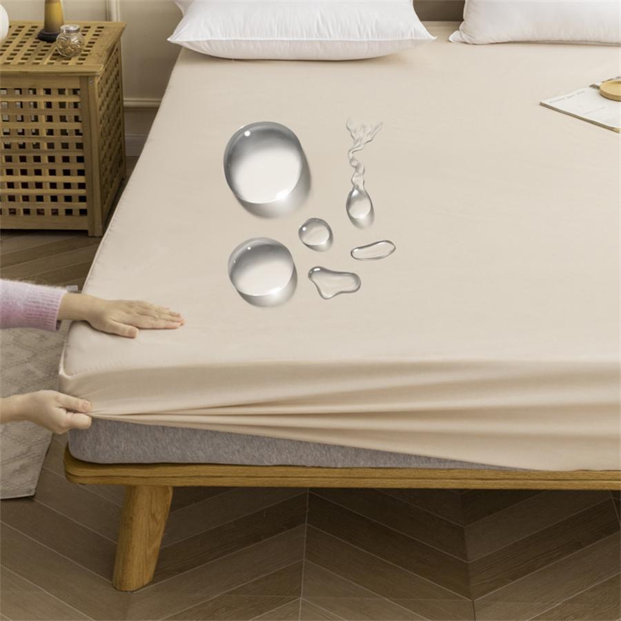 

100% водонепроницаемый чехол для матраса, простыня на резинке с резинкой, противоскользящий чехол для матраса Double King Queen 160/180 2xPillowcase NOSHEET хаки