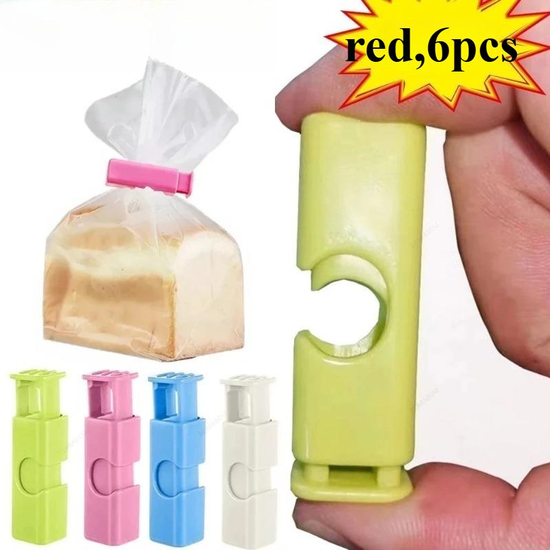 15pcs Food Sealing Bag Clip Reusable Fresh Food Storage Tools Plastic Sealer Clamp Snack Bread Seal Bag Home Kitchen Storage Clips