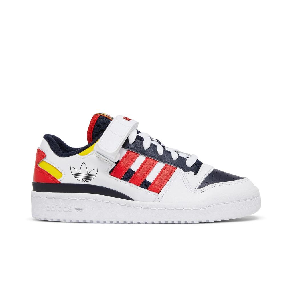 Adidas Forum Low J 'Legend Ink Red' (Unisex) Cloud White / Legend Ink / Red Kids' Skateboarding Shoes H04423