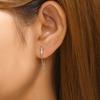 Fashion Jewelry 925 Sterling Silver Earrings Geometric Diamond Zircon Chain Tassel 18K Gold Plated Stud Earrings for Women