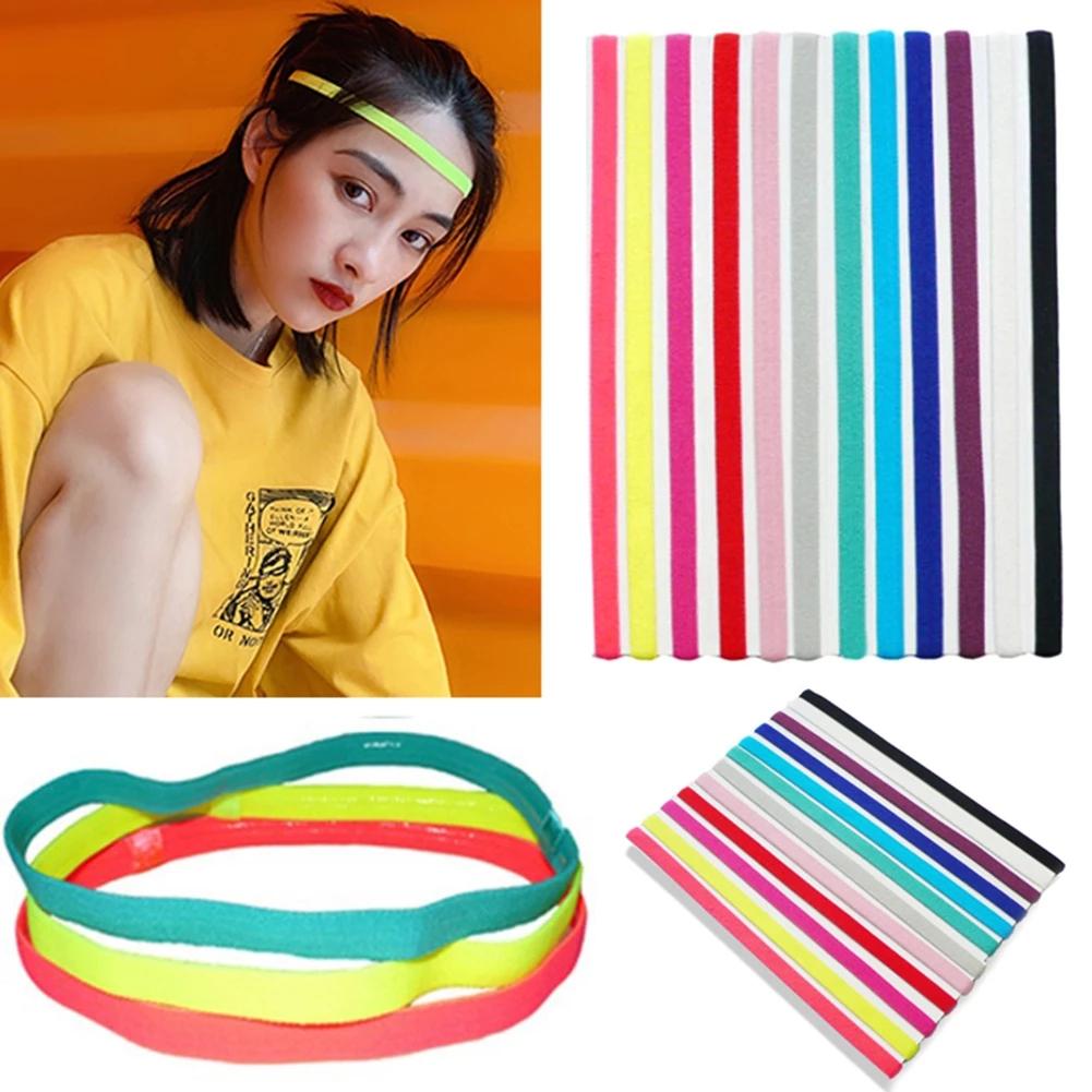 Sweat Wicking Headband For Women Men Non Slip Sports Headband Yoga Running Elastic Fitness Sweatband Gym Breathable Anti Slip