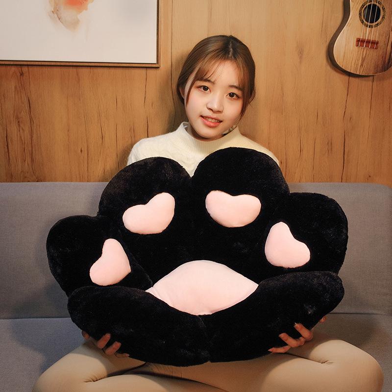 Half-Surround Bear Paw Cushion - Faux Rabbit Fur Cat Paw Sofa Tatami Cushion