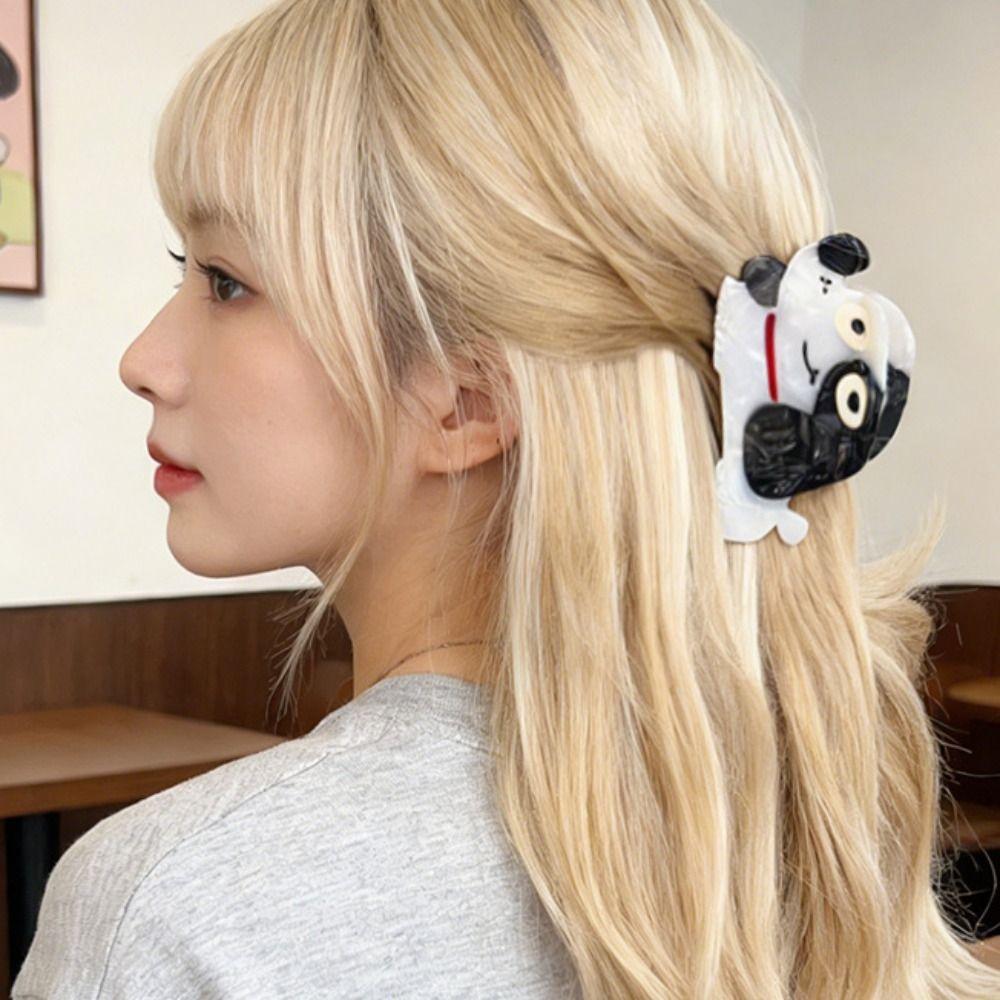 Headwear Cartoon Animal Hair Clip Korean Style Geometry Shark Clip Funny Puppy Hair Claw Female
