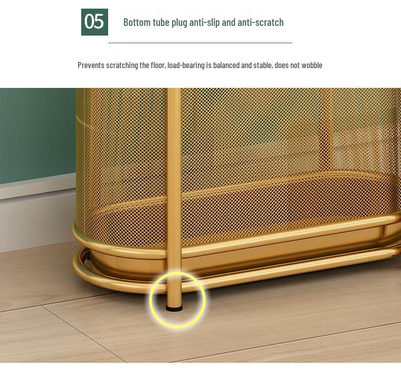 Elegant Wrought Iron Umbrella Stand with Drainage for Entryways