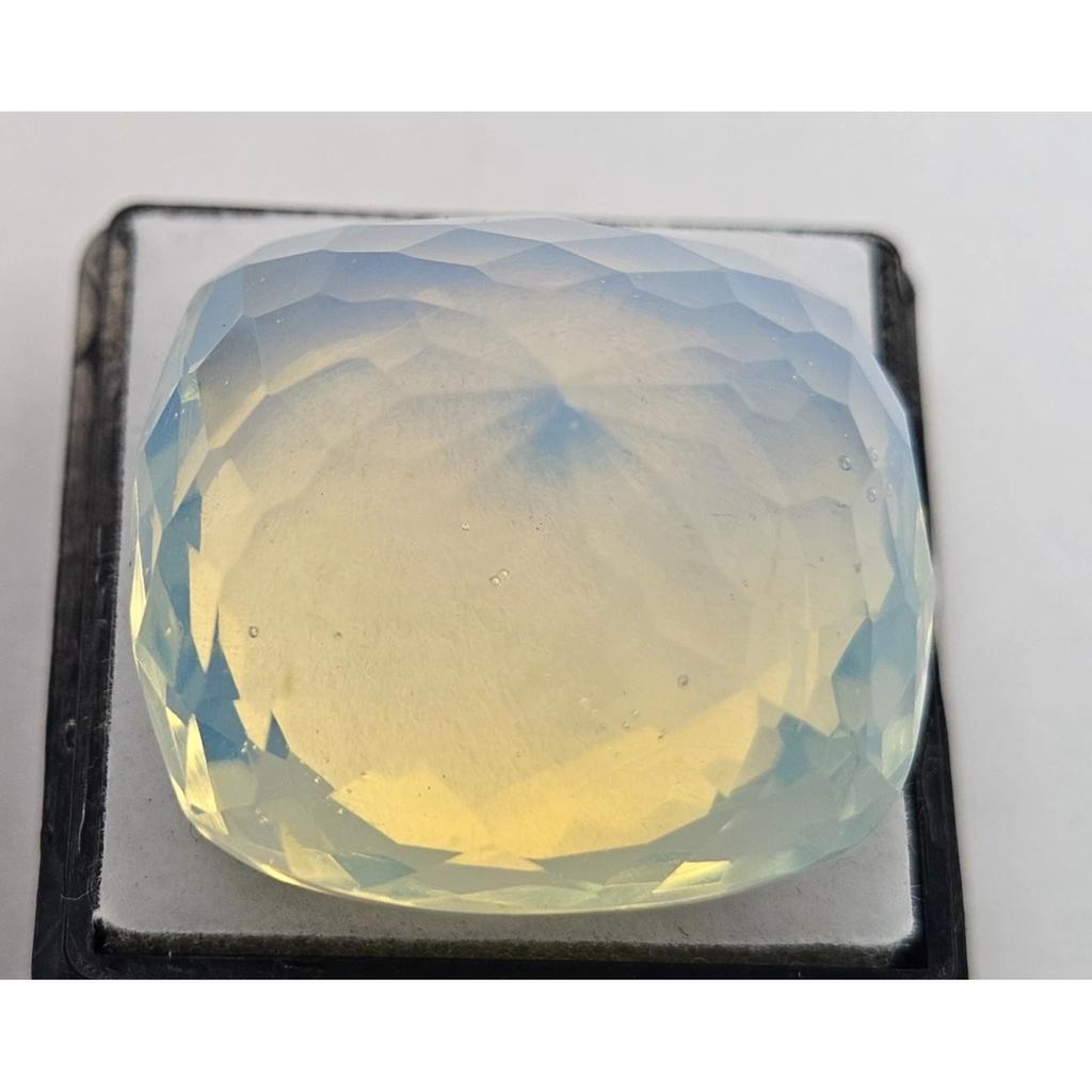 White Opal Blue Fire Natural 55+ Ct Cushion Cut Beautiful Certified Gemstone
