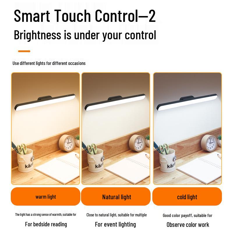 Crossled 42cm Magnetic Cool Light: Eye Protection Study Lamp for Dorm & Bedroom