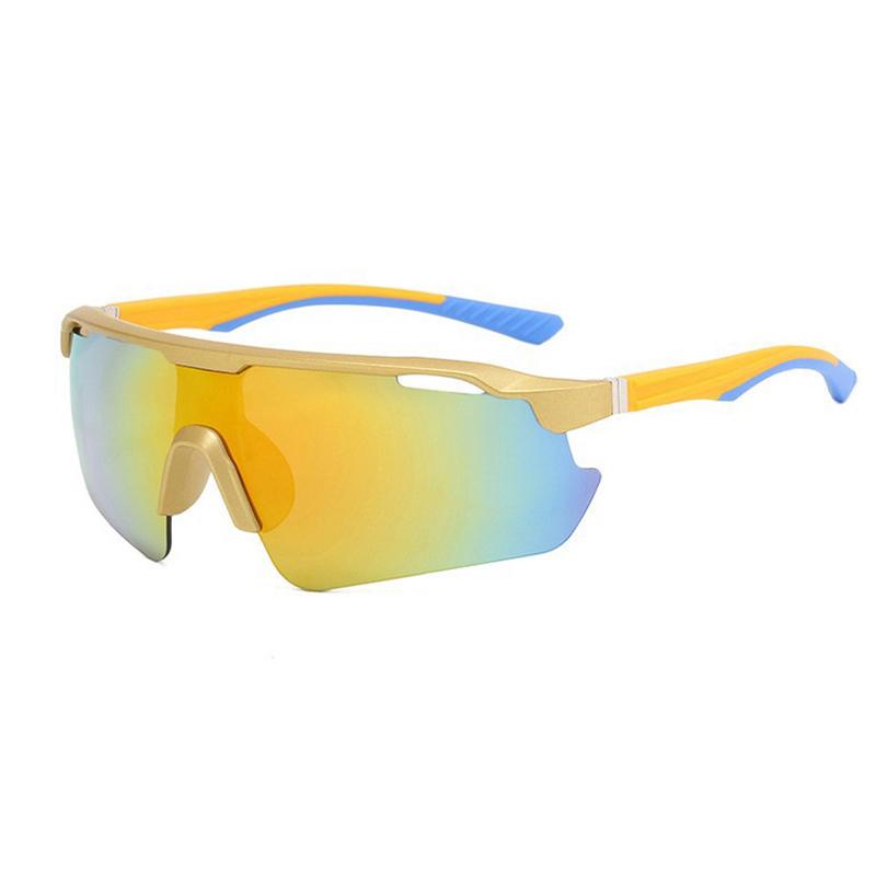 Half Frame Large Frame Cycling Glasses For Men And Women Y2k Futuristic Outdoor Sports Colorful Windproof Sunglasses 8829